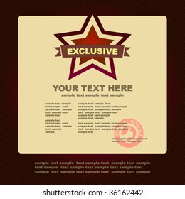 Vector design blank. Vector template.