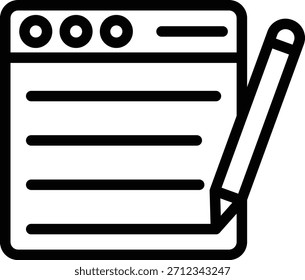 Estilo de Ícone de Blogging de Design de Vetor