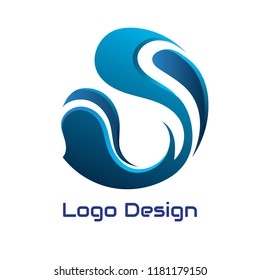 Vector Design Blue Abstract for Template Logo