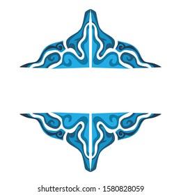 Vector Design of Blue Ancient Ornaments