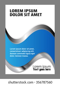 Vector design of the blue flyer white place forÂ text
