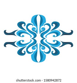 Vector Design of Blue Ocean Ornaments