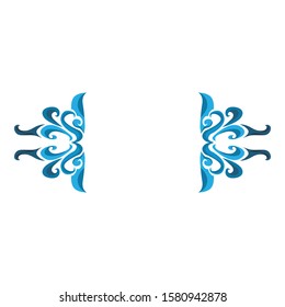 Vector Design of Blue Ocean Ornaments