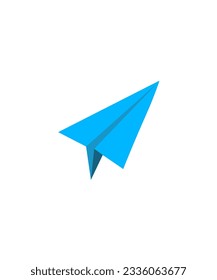 diseño vectorial de un avión de papel azul