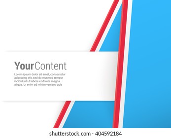 Vector design. Blue and Red Edition of an Abstract Geometric Colorful Infographics Page Element for Web, Print or Brochure Layout 