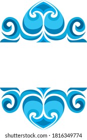 Vector Design of a Blue Wave Ornament with a Sea Theme