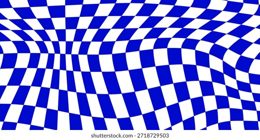 Diseño de Vector de un tablero de ajedrez azul y blanco Classic Blue White Checkerboard Pattern