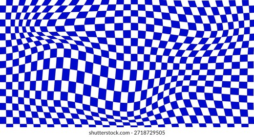 Diseño de Vector de un tablero de ajedrez azul y blanco Classic Blue White Checkerboard Pattern