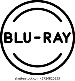 Vector Design Blu-ray R Icon Style
