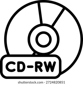 Vector Design Blu-ray RW Icon Style