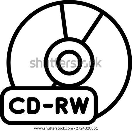 Vector Design Blu-ray RW Icon Style