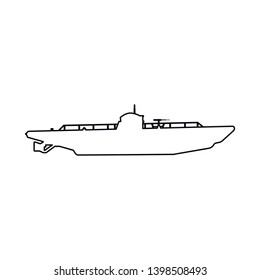 Vector design of boat and navy sign. Set of boat and deep   vector icon for stock.