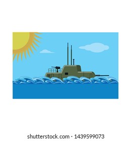 Vector design of boat and navy sign. Set of boat and deep vector icon for stock.