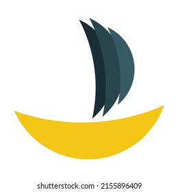 vector design, boat or ship shape illustration