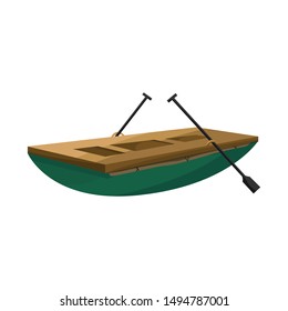 Vector design of boat and vietnamese sign. Collection of boat and water stock symbol for web.