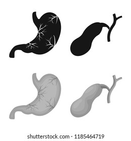 Vector design of body and human icon. Collection of body and medical vector icon for stock.