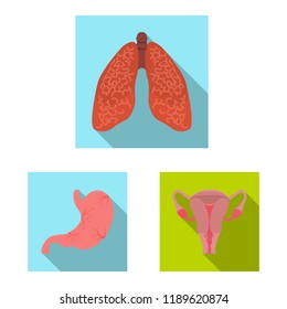 Vector design of body and human icon. Collection of body and medical stock vector illustration.