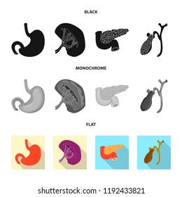Vector design of body and human icon. Set of body and medical stock symbol for web.
