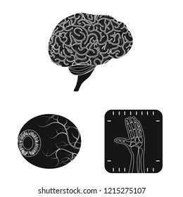 Vector design of body and human icon. Set of body and medical stock symbol for web.