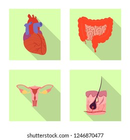 Vector design of body and human icon. Collection of body and medical stock symbol for web.