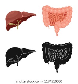 Vector design of body and human logo. Collection of body and medical stock symbol for web.