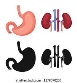 Vector design of body and human logo. Collection of body and medical vector icon for stock.