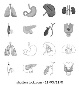 Vector design of body and human logo. Collection of body and medical stock vector illustration.
