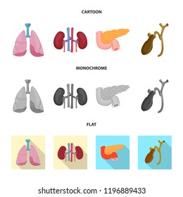 Vector design of body and human logo. Collection of body and medical stock symbol for web.