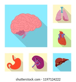 Vector design of body and human logo. Collection of body and medical stock vector illustration.