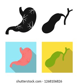 Vector design of body and human logo. Collection of body and medical stock vector illustration.