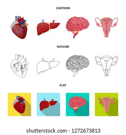 Vector design of body and human logo. Collection of body and medical stock vector illustration.