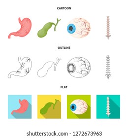 Vector design of body and human logo. Set of body and medical stock symbol for web.