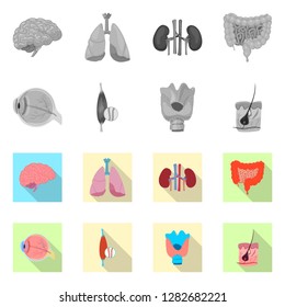 Vector design of body and human logo. Collection of body and medical stock symbol for web.