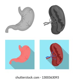 Vector design of body and human logo. Collection of body and medical vector icon for stock.