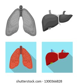 Vector design of body and human logo. Collection of body and medical stock vector illustration.