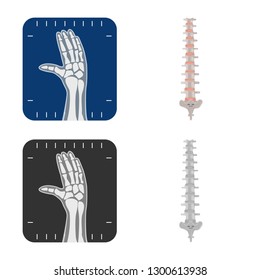 Vector design of body and human logo. Collection of body and medical vector icon for stock.
