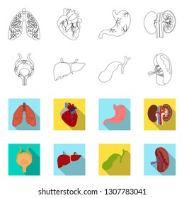 Vector design of body and human logo. Collection of body and medical stock vector illustration.