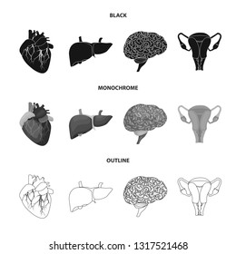 Vector design of body and human logo. Collection of body and medical stock vector illustration.