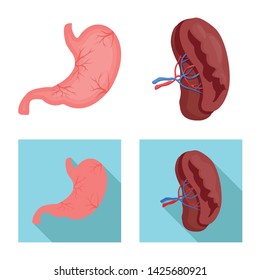 Vector design of body and human logo. Set of body and medical vector icon for stock.