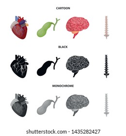 Vector design of body and human logo. Collection of body and medical vector icon for stock.
