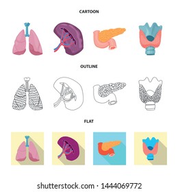 Vector design of body and human logo. Set of body and medical stock symbol for web.