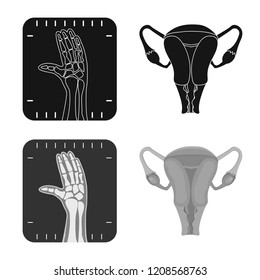Vector design of body and human sign. Set of body and medical vector icon for stock.
