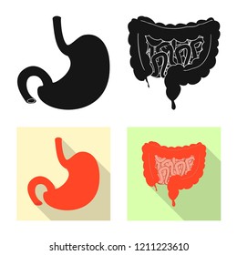 Vector design of body and human sign. Collection of body and medical stock vector illustration.