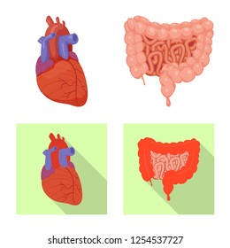 Vector design of body and human sign. Collection of body and medical stock vector illustration.