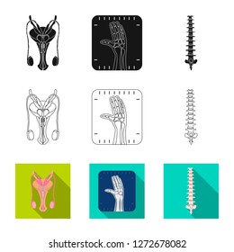 Vector design of body and human sign. Collection of body and medical stock symbol for web.