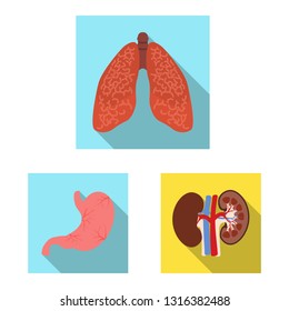 Vector design of body and human sign. Set of body and medical vector icon for stock.