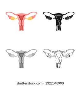 Vector design of body and human sign. Set of body and medical vector icon for stock.