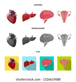 Vector design of body and human sign. Set of body and medical stock symbol for web.