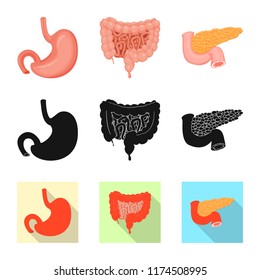 Vector design of body and human symbol. Collection of body and medical stock symbol for web.
