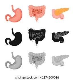 Vector design of body and human symbol. Collection of body and medical stock symbol for web.